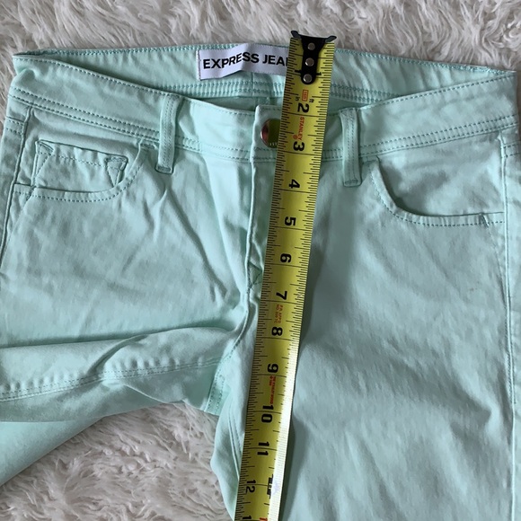 Express mint green cropped leggings jeggings 2 - Picture 10 of 11